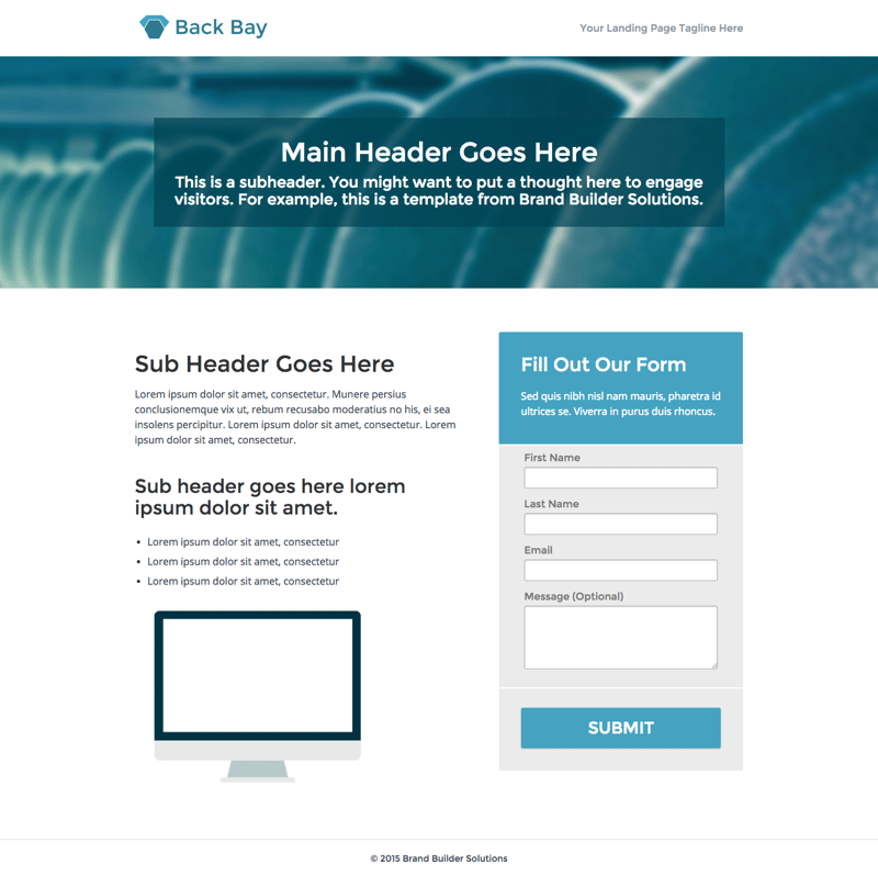 Back Bay Landing Page 2 HubSpot template