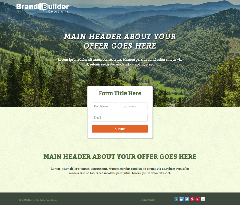 Backpack Landing Page E1 HubSpot Template