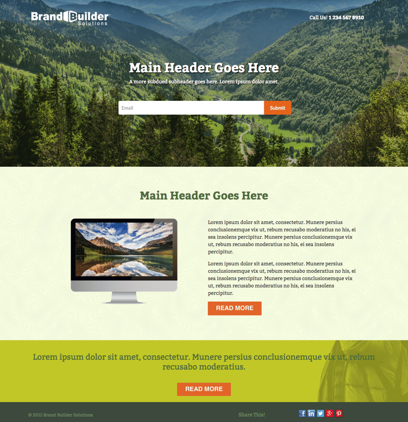 Backpack Landing Page F2 HubSpot Template