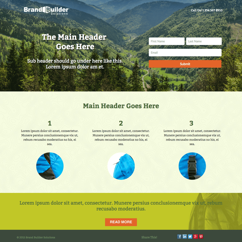 Backpack Landing Page G2 HubSpot Template