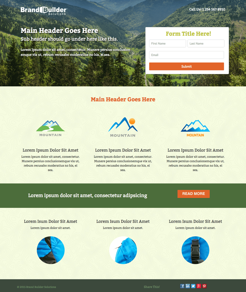 Backpack Landing Page I1 HubSpot Template