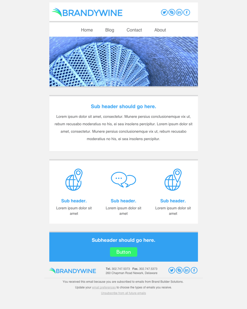 Brandywine C2 Email HubSpot template