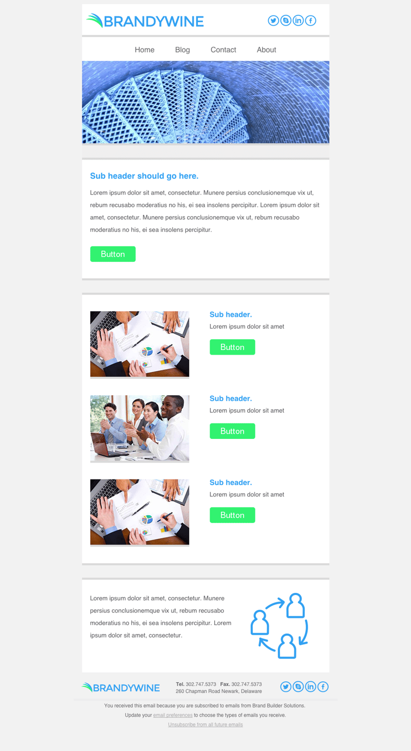 Brandywine E2 Email HubSpot template