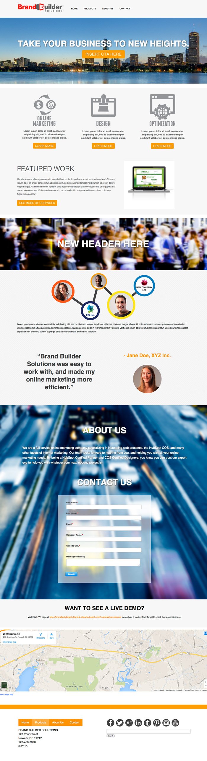 Inbound Responsive I Home HubSpot Template