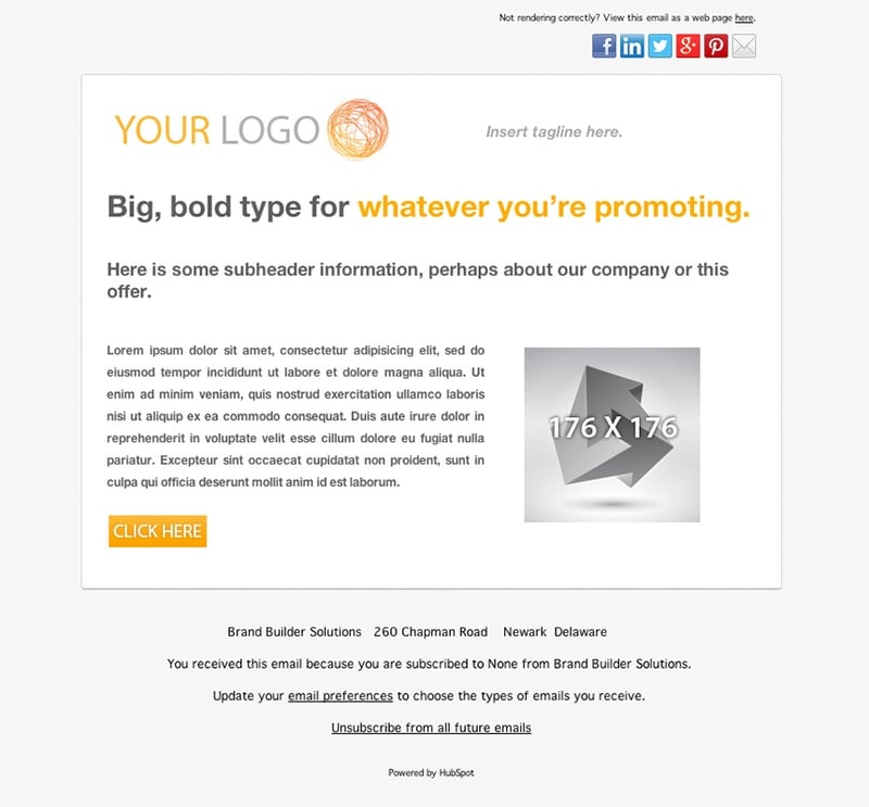 Melodica Basic Image HubSpot Template