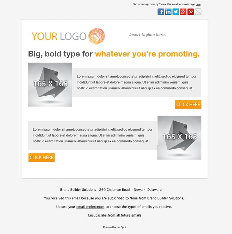 Melodica Double Image HubSpot Template