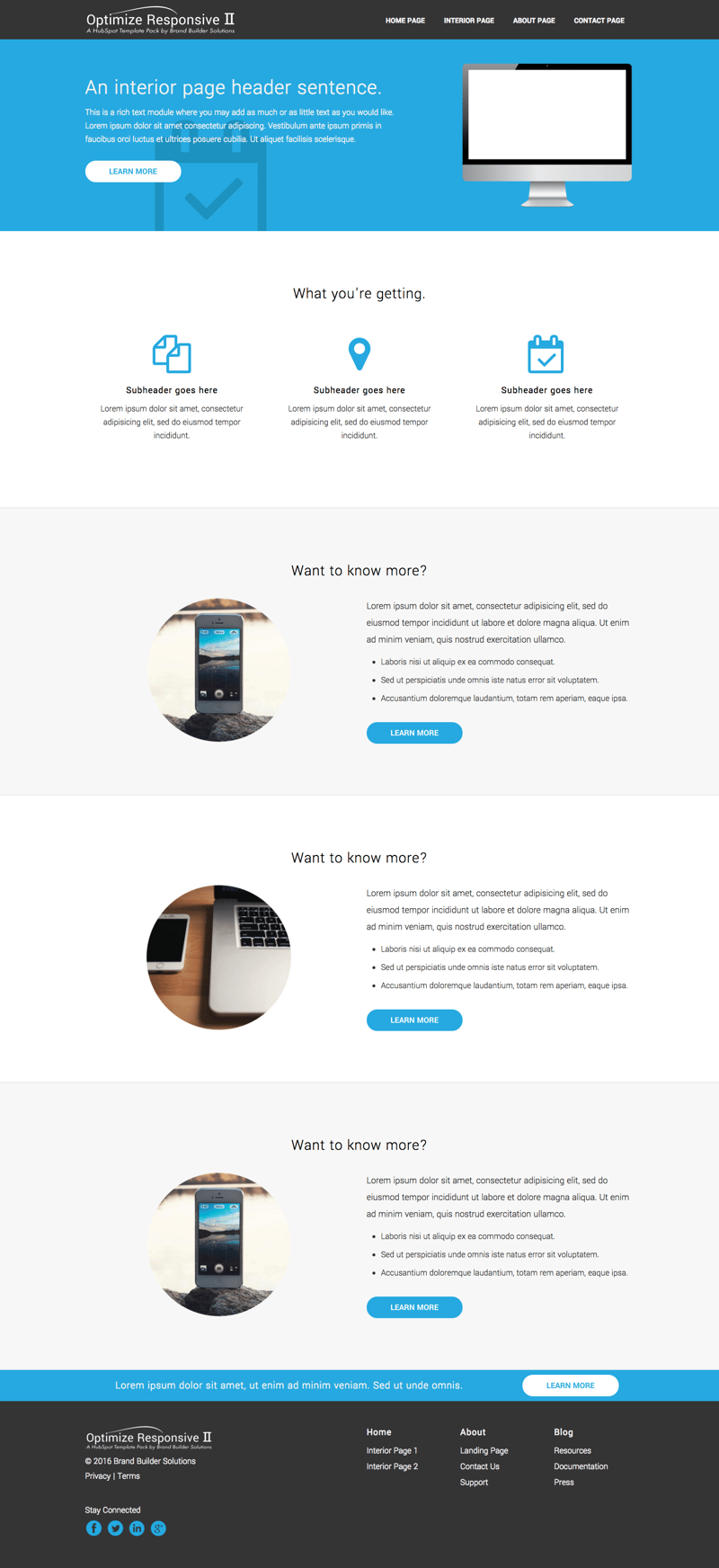 Optimize Responsive 2 Interior 1 HubSpot Template