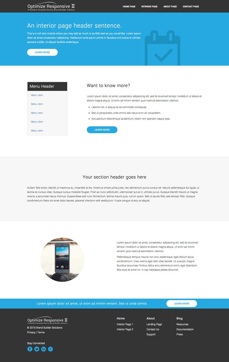 Optimize Responsive 2 Interior 4 HubSpot Template
