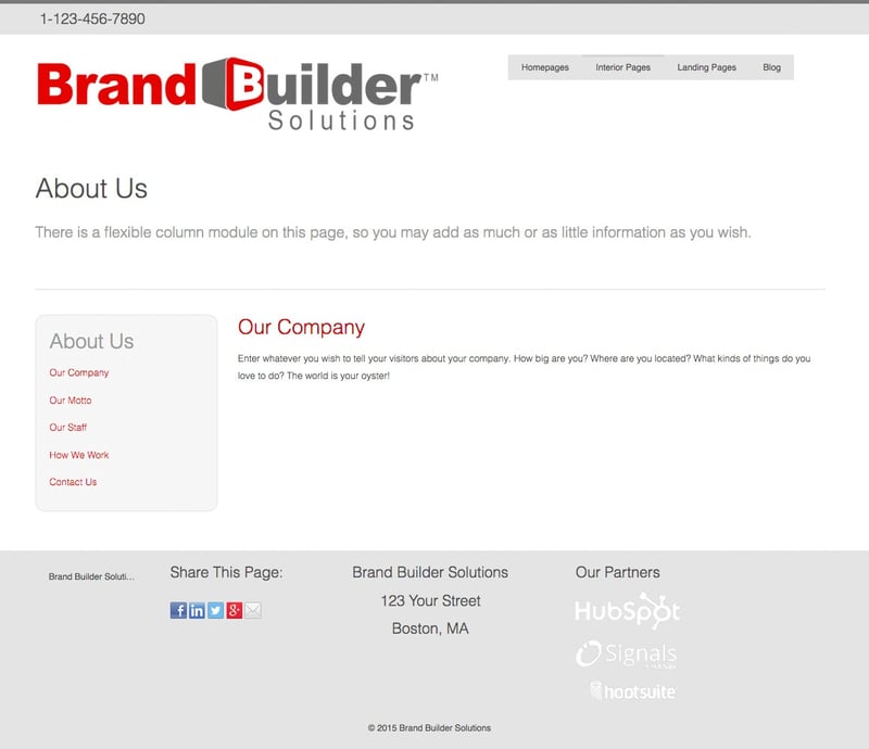 Optimize Responsive 1 About HubSpot Template