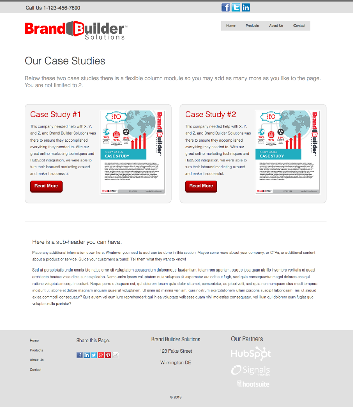Optimize Responsive 1 Case Studies HubSpot Template