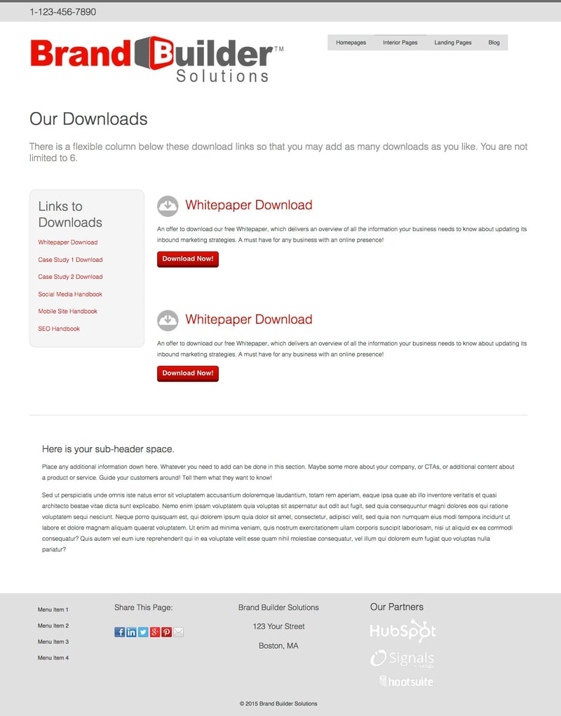 Optimize Responsive 1 Downloads HubSpot Template