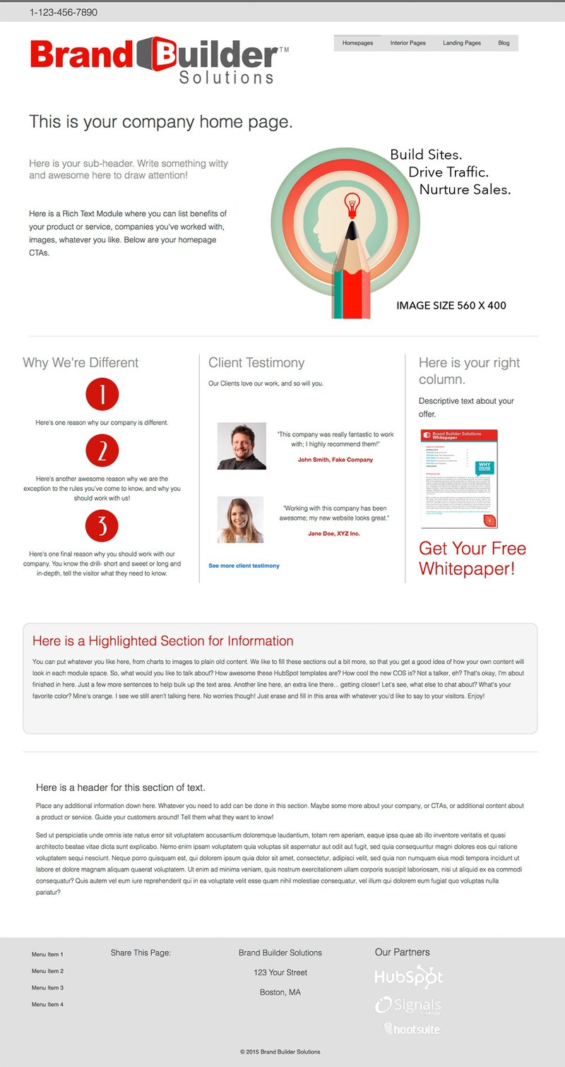 Optimize Responsive 1 Home HubSpot Template