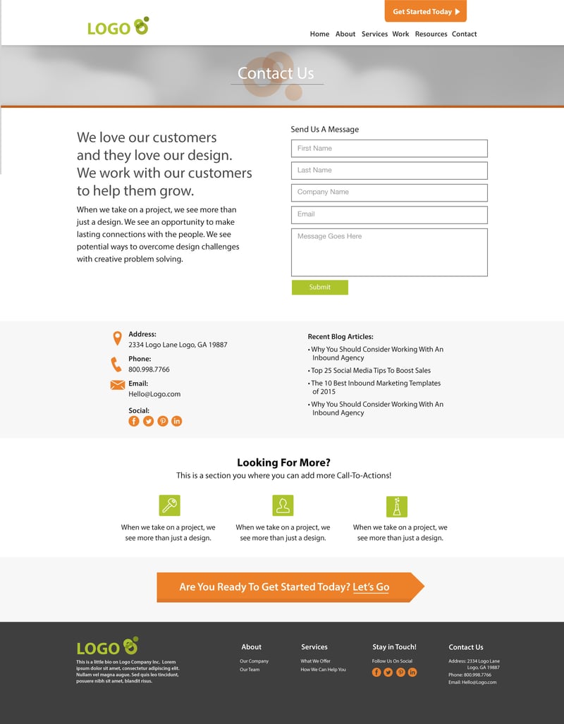 Remarkable Contact HubSpot Template